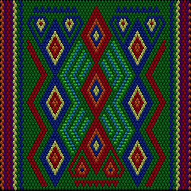  Süs, mozaik, etnik, halk düzeni. Parlak, sulu, mükemmel uyumlu renklerden yapılmış. Yeni yıl, Noel, kış, şenlikli pikseller.