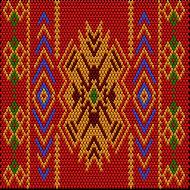 Doymuş renklerin şans ve zenginliği çektiği Asya halkları ve ülkelerinin geleneksel bir süsü. Giysiler için kumaşlara işlenmiş kadın halıları. Nakış desenleri. 