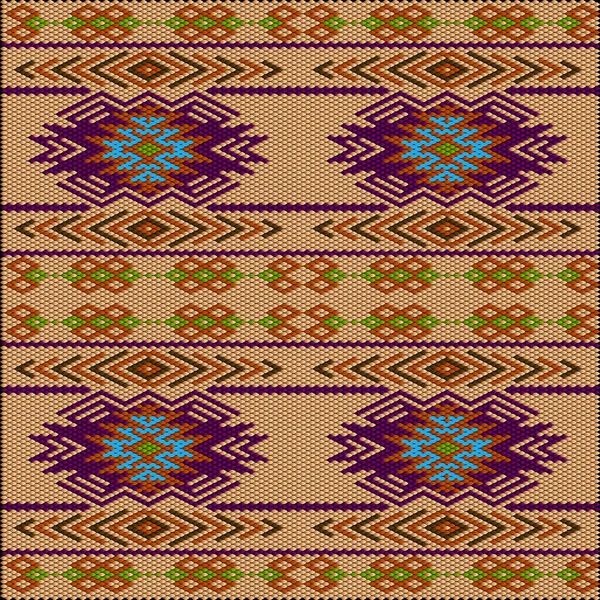 Ornament Mozaika Etnický Lidový Vzor Vyroben Jasných Šťavnatých Dokonale Odpovídajících — Stockový vektor