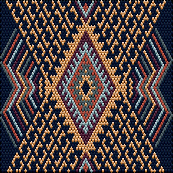 Abstraktes Nahtloses Muster Stilisiert Als Künstliche Intelligenz Traditionelle Ornamente Stammesmuster — Stockvektor