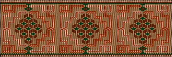 Díszítés Mozaik Etnikai Népi Minta Fényes Lédús Tökéletesen Illő Színekben — Stock Vector