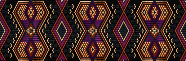 一种拉美地区人民和国家的传统装饰品 色彩艳丽 能吸引注意力和财富 女用绣花地毯 用于服装的织物上绣有装饰品 — 图库矢量图片