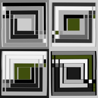  Renkli renklerle renklendirilmiş gri tonlarda kusursuz bir arkaplan. Arkaplan geometrik şekillerden oluşur.