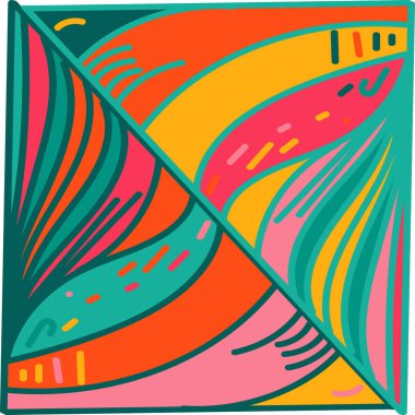 Canlı dalgalar ve yeşil, pembe, turuncu ve sarı girdaplar içeren, tropikal plajlardan esinlenilmiş kusursuz bir vektör deseni. Tekstil ürünleri, duvar kağıtları ve plaj temalı dekorlar için mükemmel, kıyı manzaralarının canlı özünü yakalıyor.. 