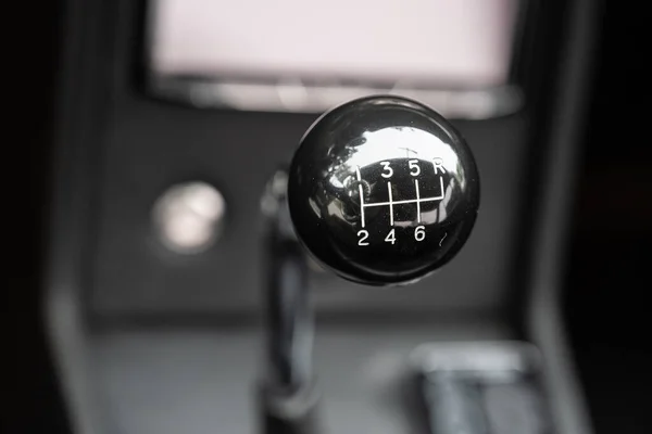Speed Stick Shifter Shows All Positions Each Gear Manual Transmission — Stock Photo, Image