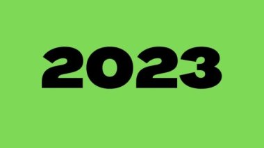 Yeni Yıl Kutlamaları Mutlu Yıl 2023 Animasyonları Yeni Yıl kutlamaları için harika bir kart. 4K Canlandırılmış Görüntüler