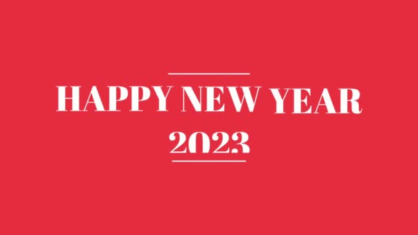 Щасливий Новий Рік 2023 Анімація Відмінно Підходить Використання Листівка Святкування — стокове відео