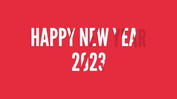 Šťastný Nový Rok 2023 Animace Skvělé Použít Jako Karta Pro — Stock video