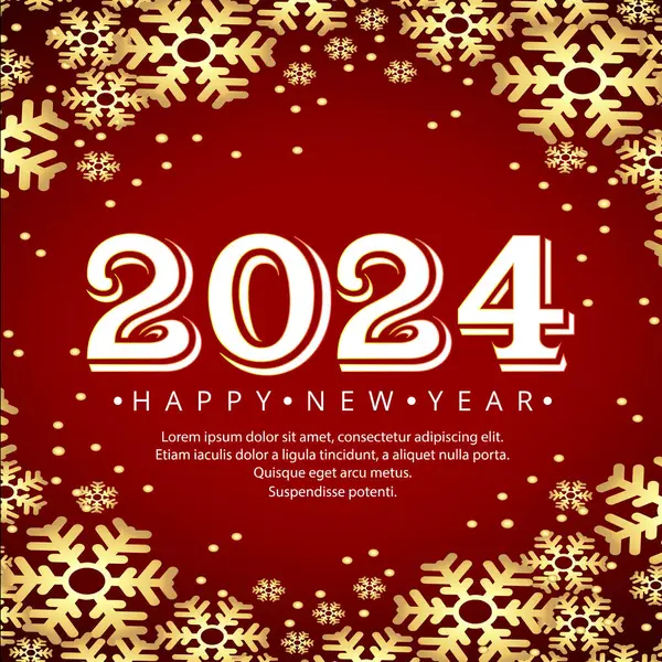 Mutlu 2024 Yeni Yıl tebrik kartı vektörü