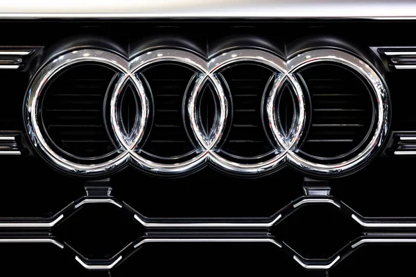 Sofia Bulgaria June 2022 Close Audi Logo Seen Car Sofia — Stok fotoğraf