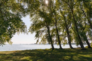 Yazın Vistula Tükürüğünün kıyıları