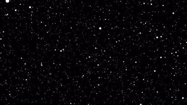 Sayısız Küçük Yıldızlı Siyah ve Beyaz Yıldızlı Gece Gökyüzü. Dağıtılmış Noktalar Derinlik ve Boşluk Oluşturuyor, Tek Renkli Astronomi Arkaplanı