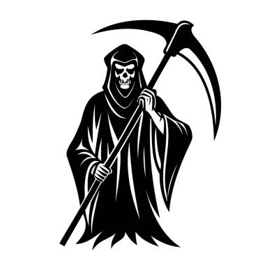 vector illustration of a cartoon scythe with a scythe