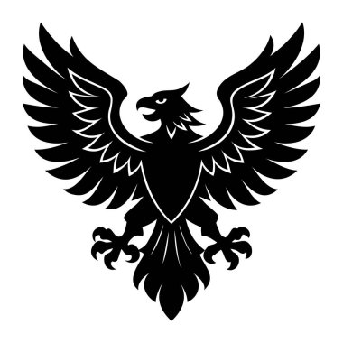 Kartal amblemi beyaz arka plan üzerinde izole