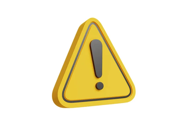 Ilustración Triángulo Amarillo Etiqueta Símbolo Signo Exclamación Negro Aislado Fondo — Foto de Stock