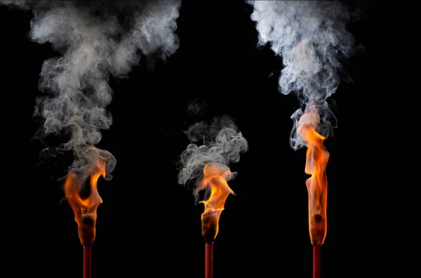 Feu Torche Jaune Rouge Flamme Carburant Png Conception Abstraite Isolé — Photo