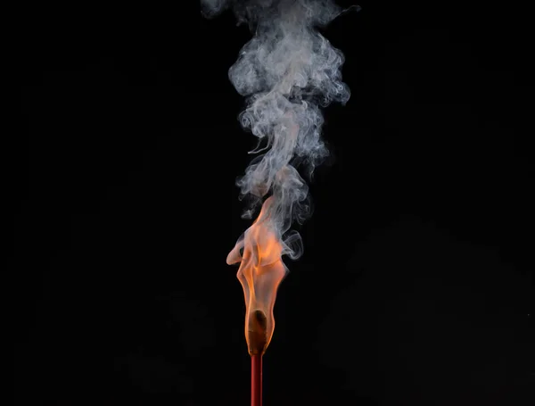 Feu Torche Jaune Rouge Flamme Carburant Png Conception Abstraite Isolé — Photo