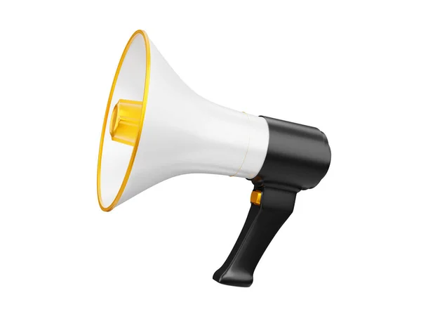 Loudspeaker White Horn Megaphone Gold Black Megaphone Notification Speaker Icon — Stock Photo, Image