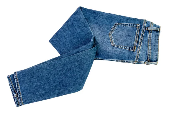 Pantalones Vaqueros Azules Composición Pantalones Mezclilla Moderna Mujer Hombre Textura —  Fotos de Stock