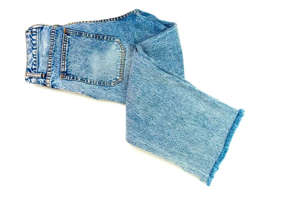 Blå Jeans Jeans Denim Byxor Sammansättning Moderna Kvinnors Och Mäns — Stockfoto