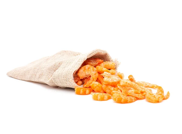 Přírodní Mořské Plody Sušené Krevety Tradiční Oranžová Červená Barva Izolované — Stock fotografie
