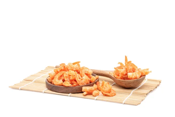 天然海鲜虾仁传统橙红色 白色背景分离 — 图库照片