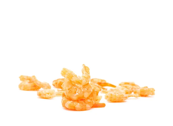 Natural Seafood Dried Shrimp Traditional Orange Red Color Isolated White — Stock Photo, Image