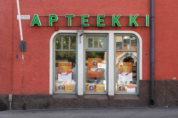Helsinki Finland August 2022 Exterior Apteekki Drugstore — Foto Stock