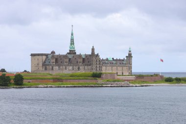 Helsingor 'daki Danimarka Kronborg Rönesans Kalesi..