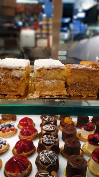 Tranches Mille Feuille Gâteau Sucre Glace Dulce Leche Mille Feulle — Video