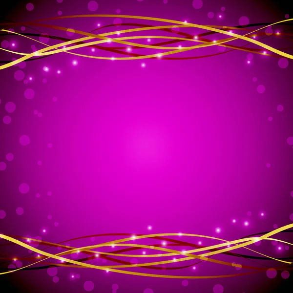 Violett Hintergrund Mit Goldenen Linien — Stockvektor
