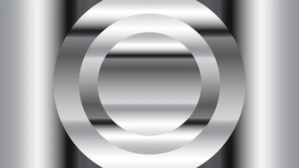 Hintergrunddesign Mit Glänzenden Metallischen Kreisen — Stockvektor