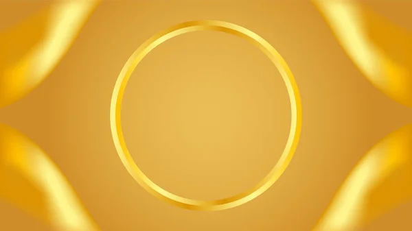 Cercul Aur Galben — Vector de stoc