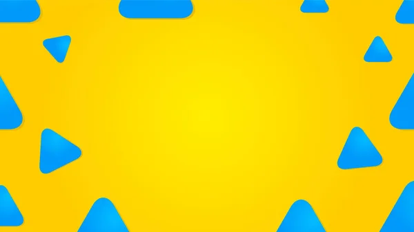 Blaue Dreiecke Auf Gelb — Stockvektor