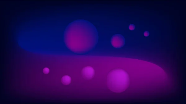 球と紫のグラデーションの背景 — ストックベクタ