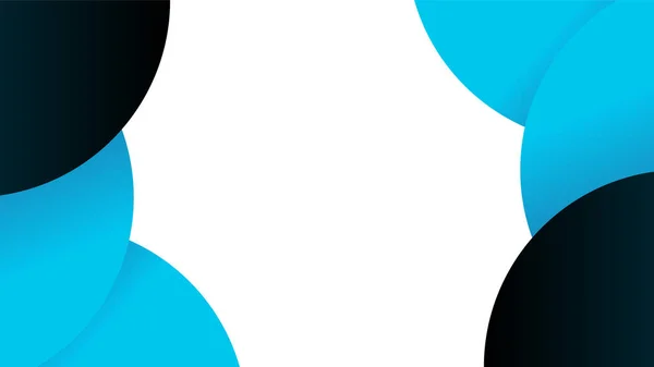 白色上的蓝色和黑色圆形形状 — 图库矢量图片