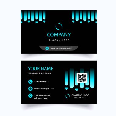 siyah kartvizit şablonu