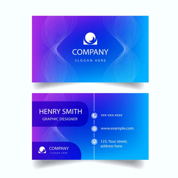 Gradient Business Card Template — Stock Vector