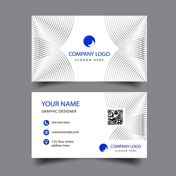 Metallic Business Card Template — Stock Vector