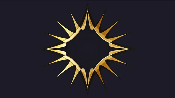 Emblema Oro Sobre Fondo Negro — Vector de stock