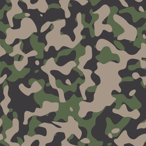 Naadloos Camouflage Patroon Vector — Stockvector