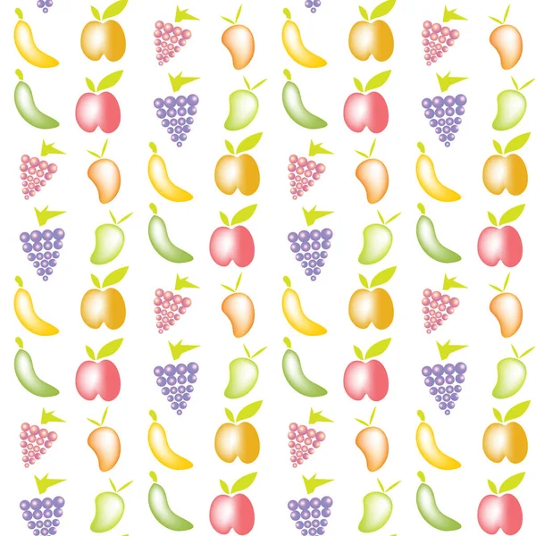 Seamless Pattern Fruits — Stock Vector