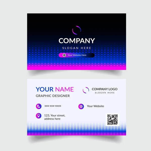 Modern Business Card Template Rgb Color — Stock Vector
