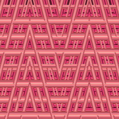 Intricate Pink Geometric Triangular Pattern Design clipart