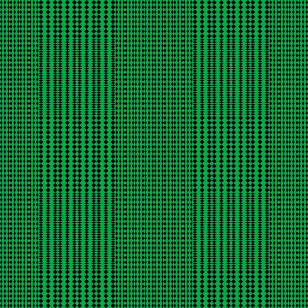 Değişken dikdörtgen şebekelerden ve parlak yeşil arka planda küçük siyah elmaslardan oluşan dikey çizgilerden oluşan kusursuz bir desen. Bu cesur, retro-esinlenilmiş tasarım klasik dama tahtası tasarımlarında modern bir dönüm noktası sunuyor, tekstil için ideal, poste