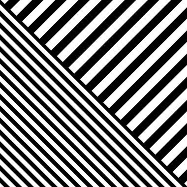 Çarpıcı bir siyah-beyaz desen, çapraz açılarda kesişen kalın çapraz çizgiler içeriyor. Yüksek kontrastlı ve keskin geometri, modern tasarım, arka plan ve moda baskıları için mükemmel bir dinamik görsel efekt yaratır.