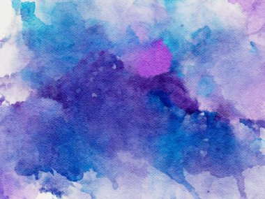abstract watercolor painted background, watercolor texture, blue pink colored