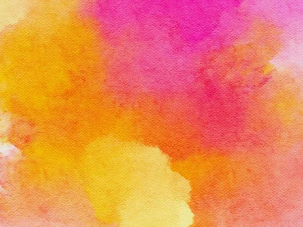 Αφηρημένη Ακουαρέλα Ζωγραφισμένο Φόντο Υδατογραφία Υφή Πορτοκαλί Ροζ Χρώμα — Φωτογραφία Αρχείου