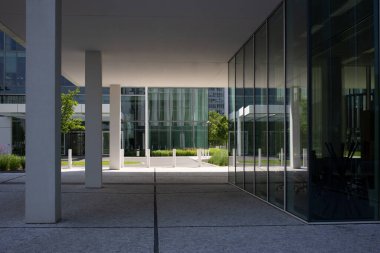 architecture, office building, modern architecture, hi-tech, summer building