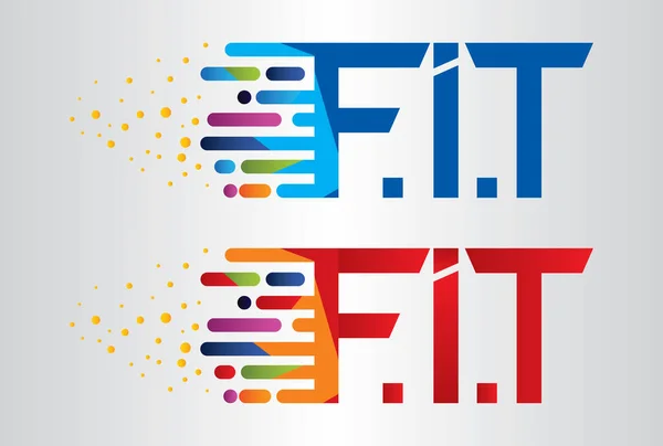 FIT Logo Design with Creative Modern Trendy Typography. Minimalist, Creative, Unique, Simple, Modern Logo Design. This logo icon incorporate with abstract shape in the creative way.